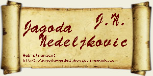 Jagoda Nedeljković vizit kartica